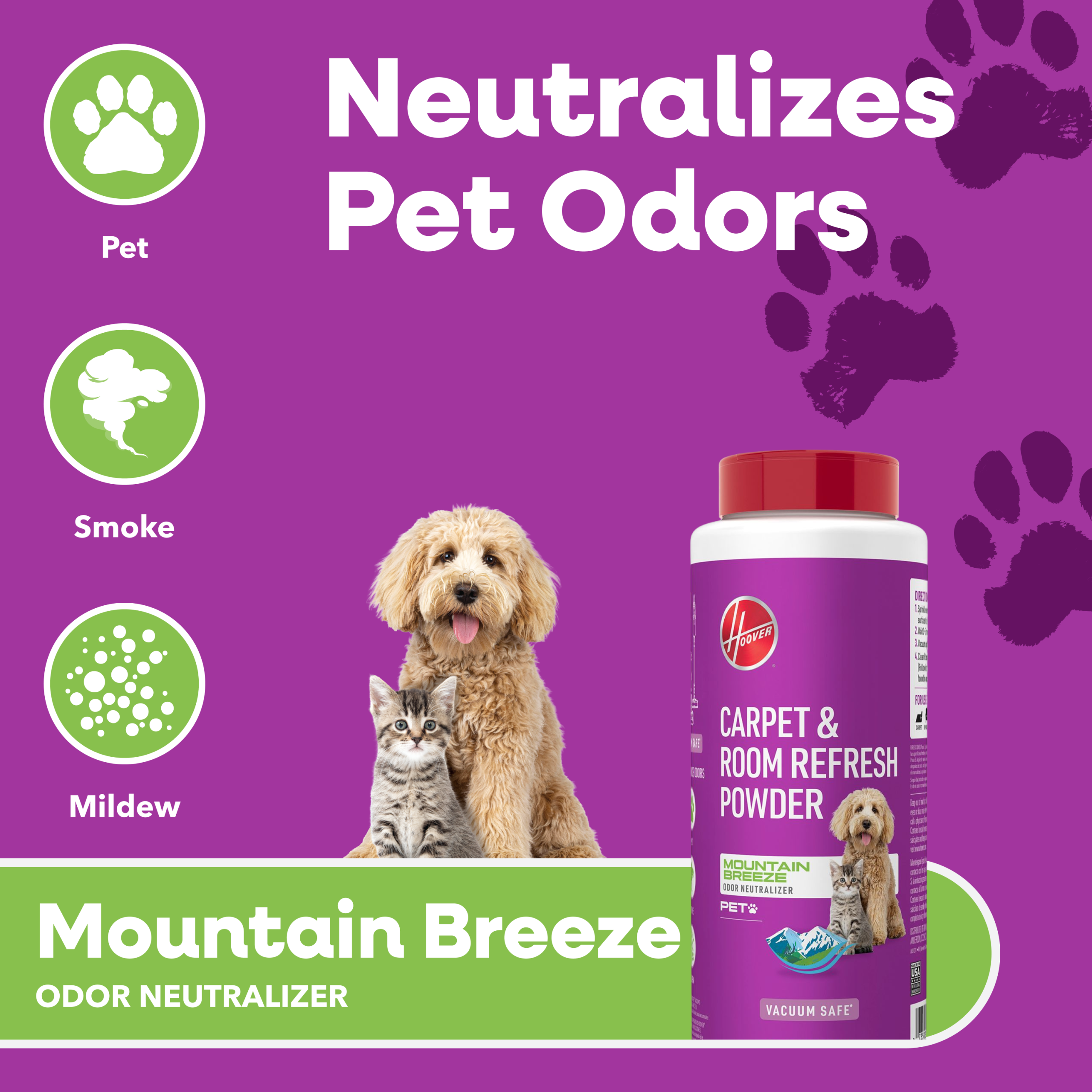 Hoover Mountain Breeze Pet Carpet Powder 32oz - Image 2