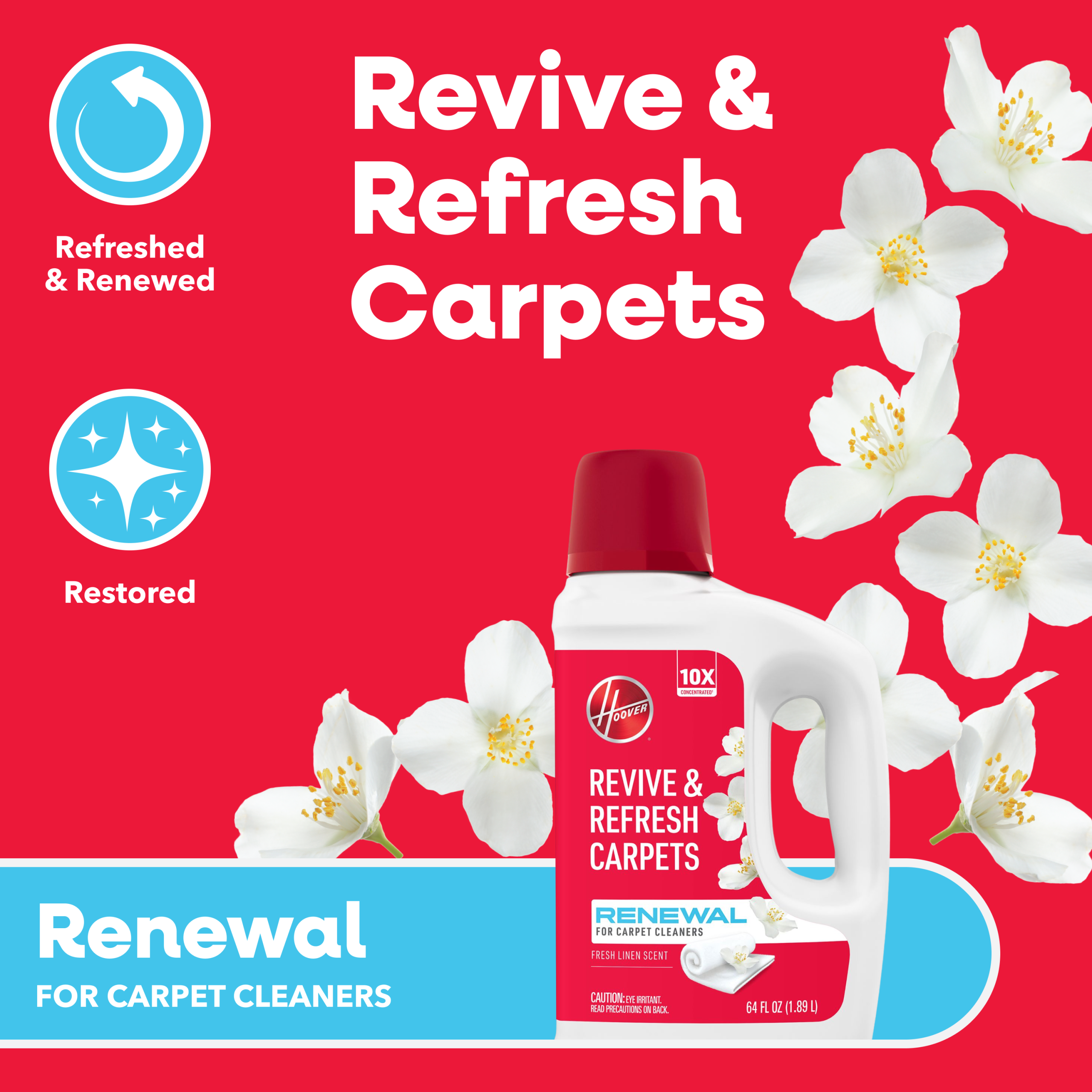 Hoover Renewal Carpet Cleaner Solution 64oz - Image 2