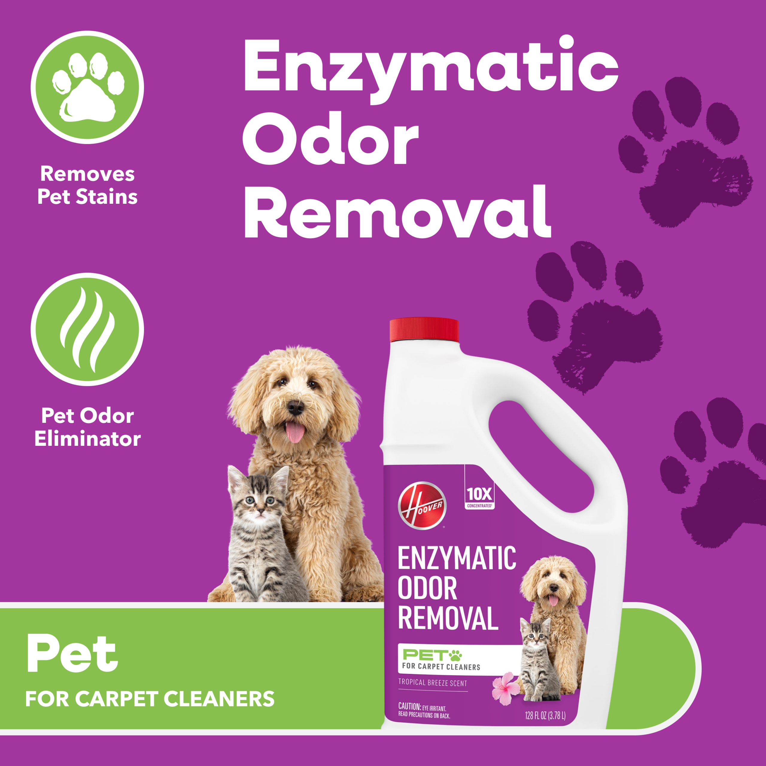 Hoover Enzymatic Pet Carpet Cleaner Solution 128oz - Image 2